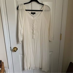 NAÏF 2x cold shoulder lined gauzy off white dress. Never worn. NWOT